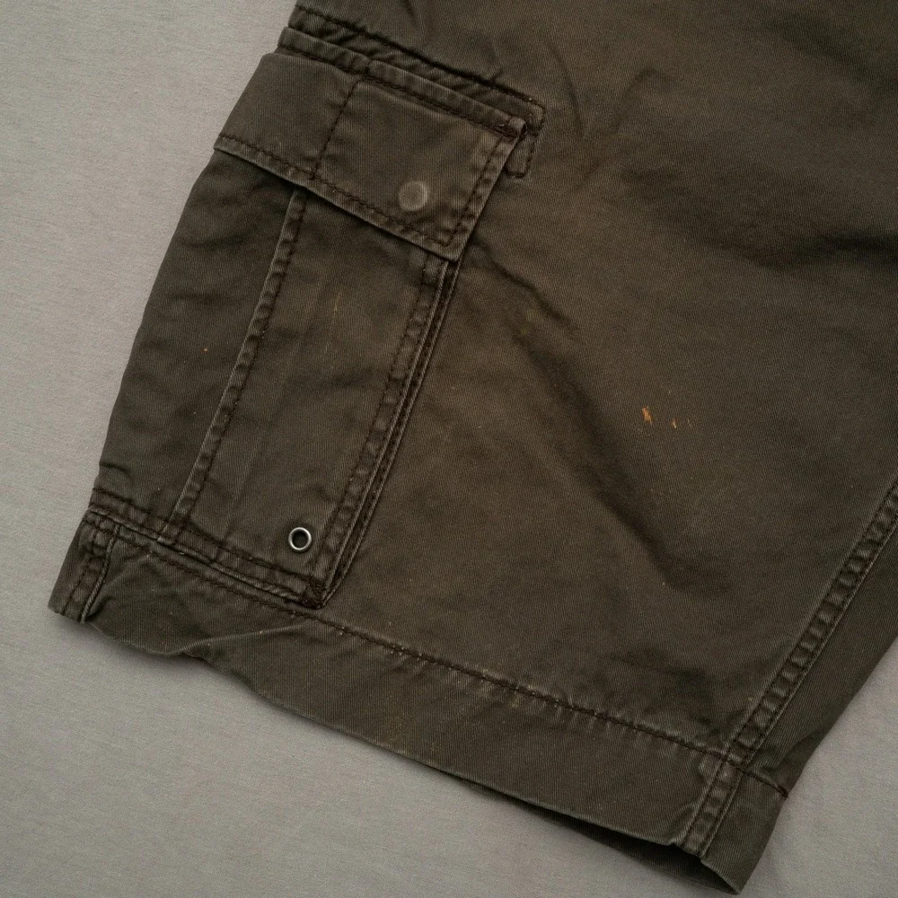 Vintage Y2k 2000s Levis Baggy Cotton Cargo Shorts Brown Loose Fit Mens 39